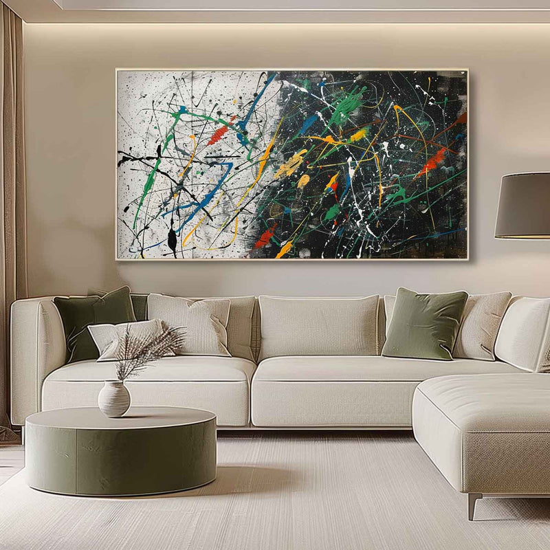 Large Pollock Abstract Canvas Art for Sale Pollock Modern Abstract Oil Paintings