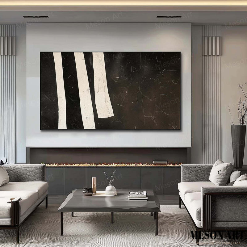 Large Black and White Wall Paintings Black and White Abstract Art for Sale Black and White Oil Paintings on Canvas