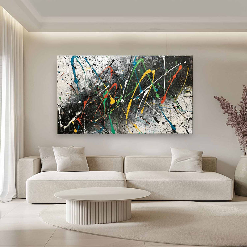 Large Pollock Abstract Art Pollock Paintings For Sale Abstract Expressionism Canvas Wall Art