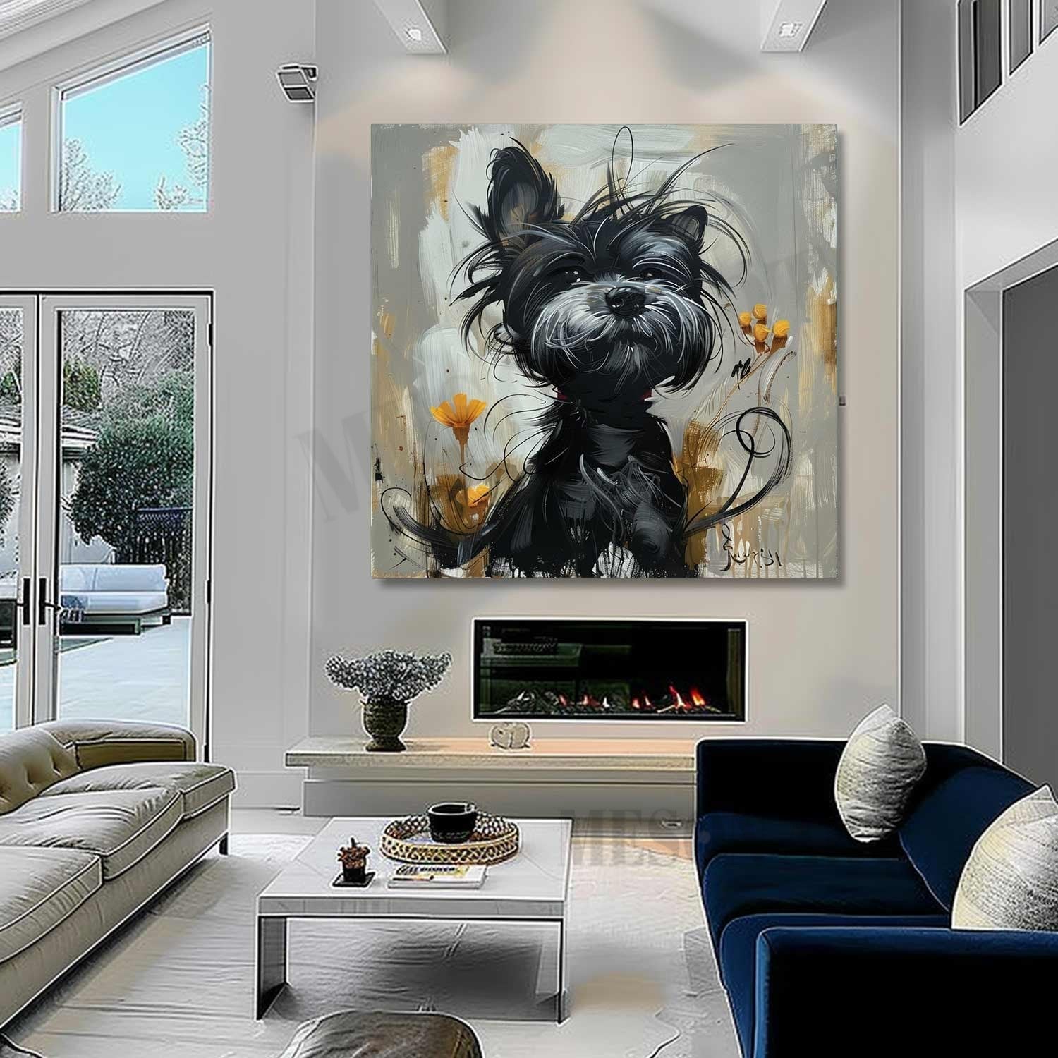 Schnauzer Portrait Art for Sale Schnauzer Portrait Canvas Wall Art Schnauzer Portrait Painting