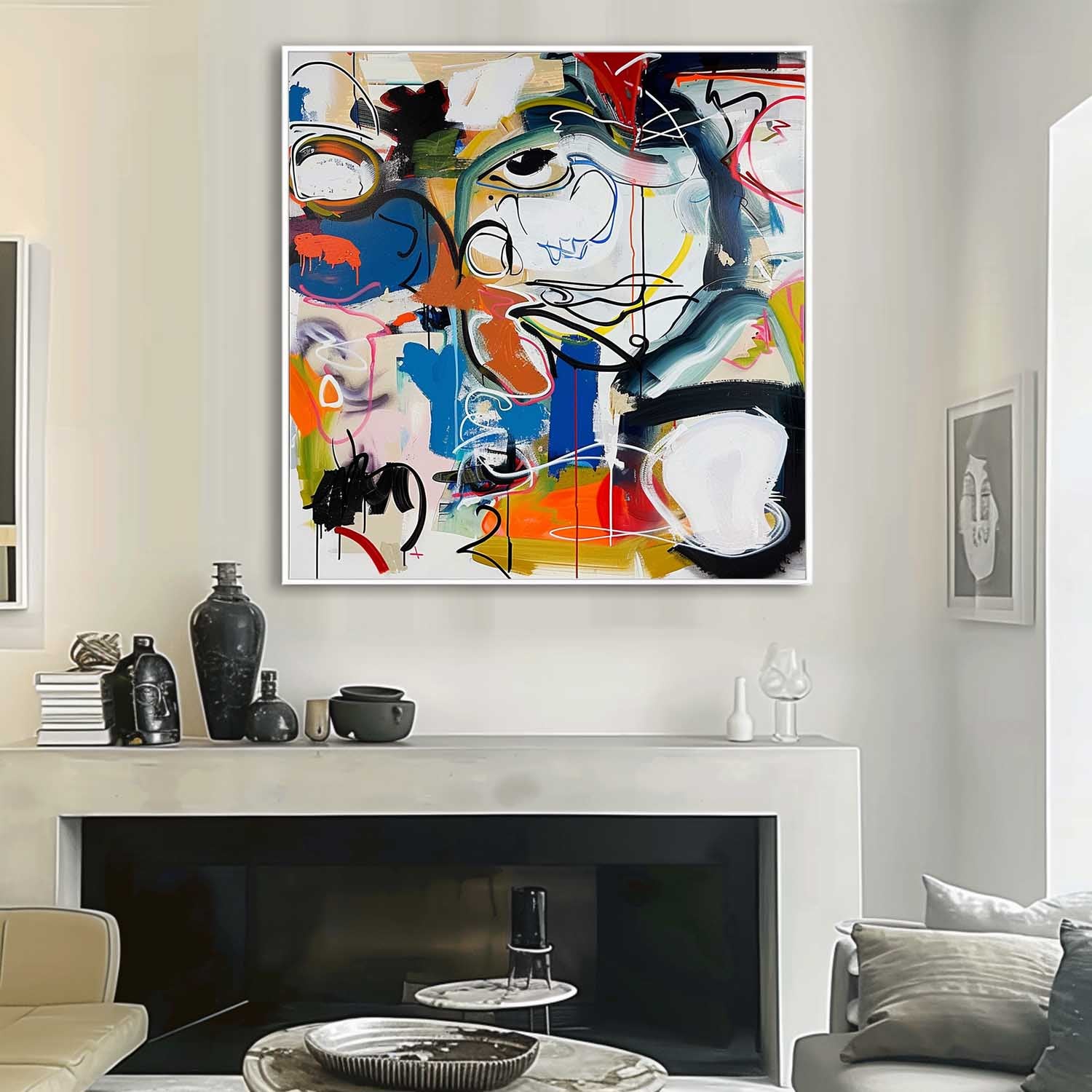 Abstract Graffiti Art on Canvas Colorful Graffiti Oil Painting Abstract Graffiti Canvas Wall Art Decoration for Sale