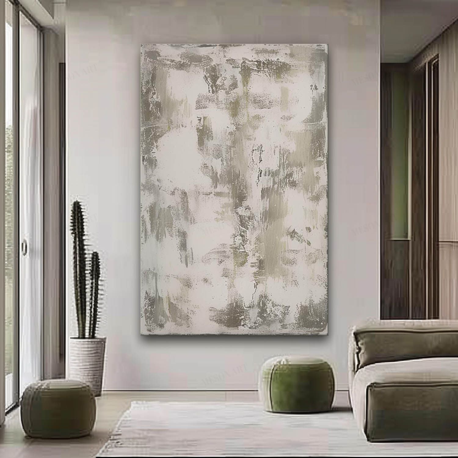 Large Grey and Brown Abstract Art for Sale Grey and Brown Abstract Oil Painting Grey and Brown Abstract Canvas Wall Art Wabi Sabi Interior Design Wall Decor