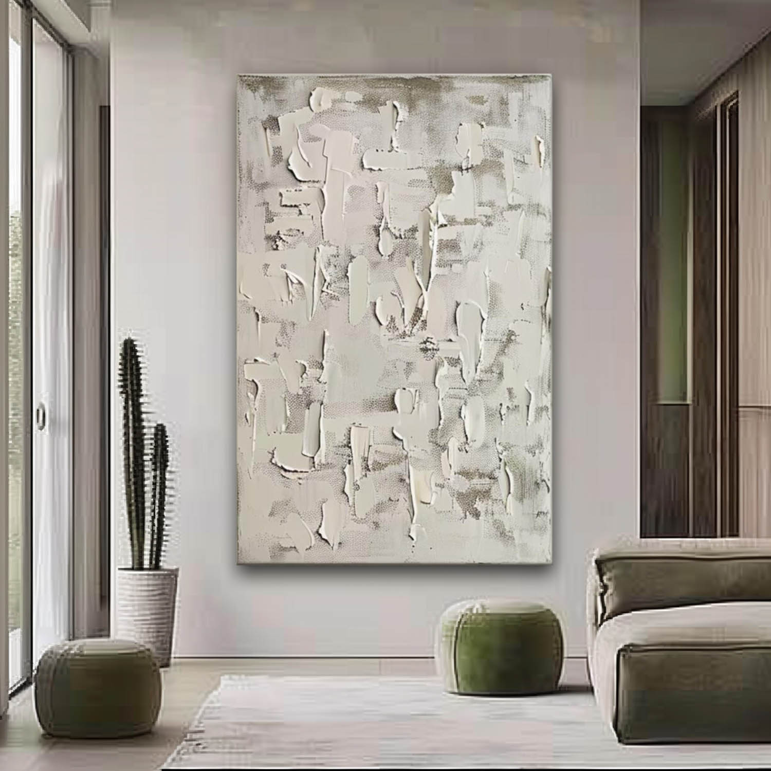 Large Grey Abstract Art for Sale Grey Abstract Oil Painting Grey Abstract Canvas Wall Art Wabi Sabi Interior Design