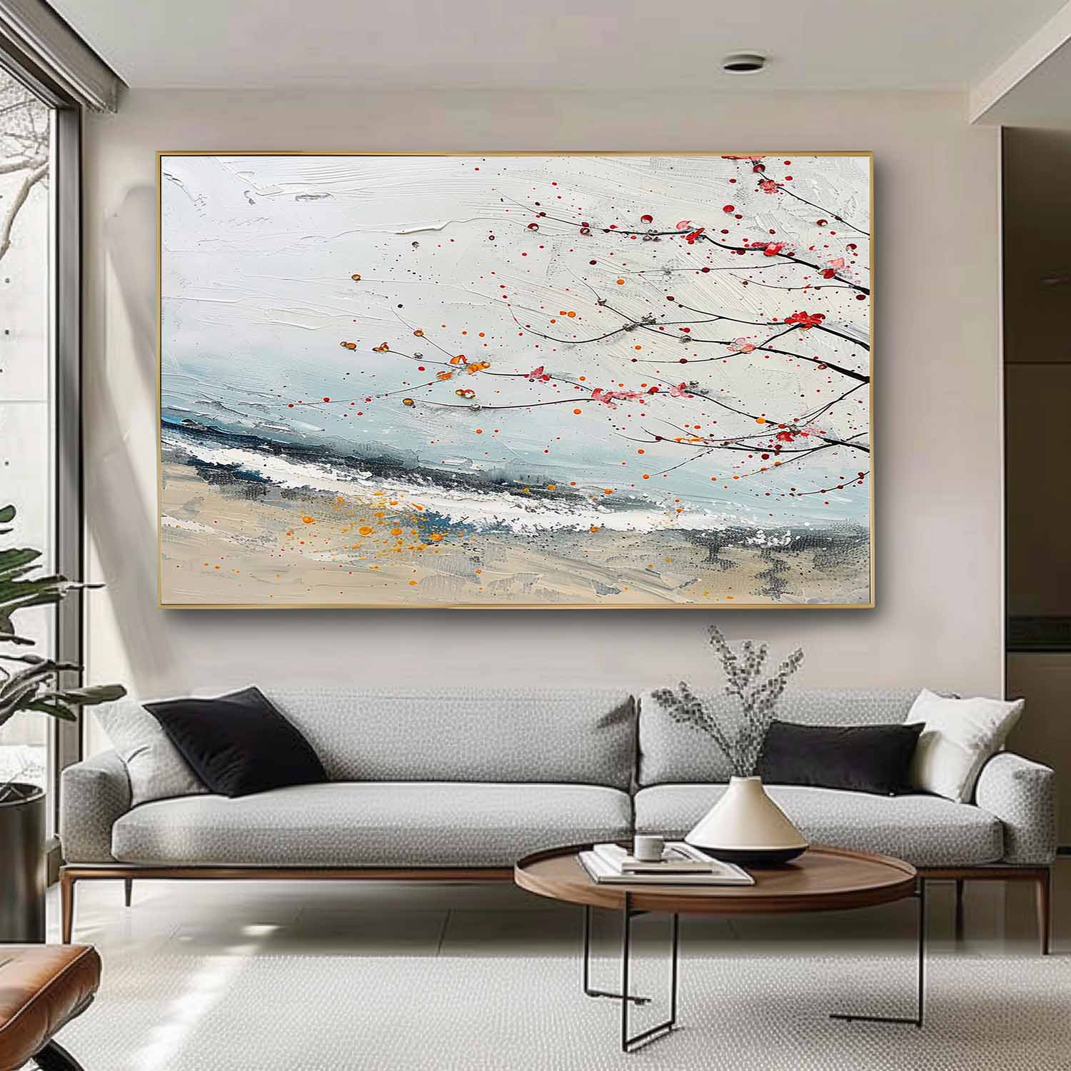 Large Abstract Flowers Landscape Art for Sale Abstract Flowers Abstract Oil Painting Abstract Flowers Abstract Canvas Wall Art