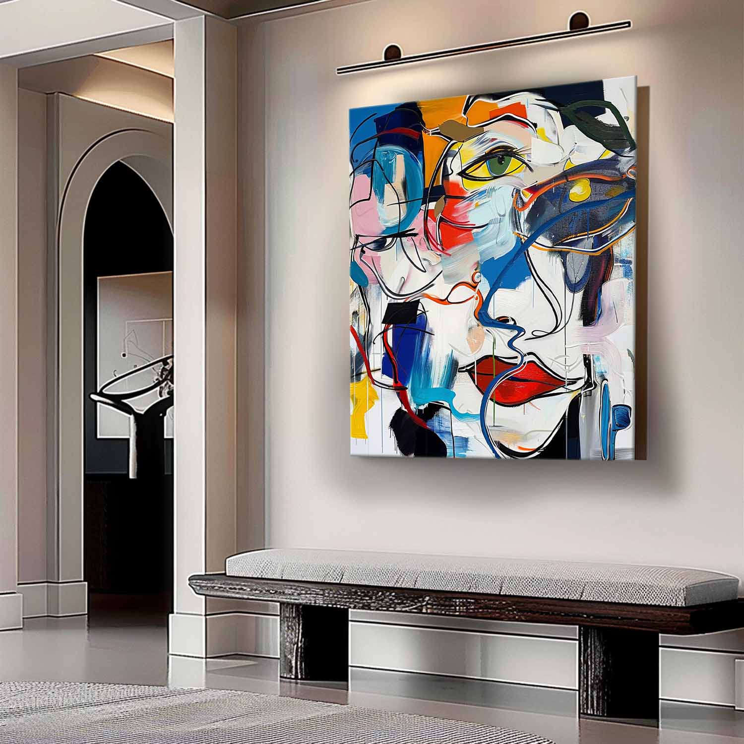 Colorful Abstract Portrait Pop Art for Sale Portrait Graffiti Street Canvas Wall Art Modern Pop Art Artist