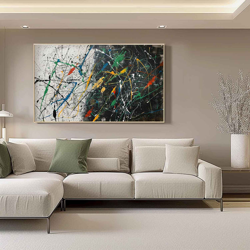 Large Pollock Abstract Canvas Art for Sale Pollock Modern Abstract Oil Paintings