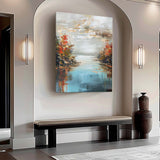 Lakeside Abstract Landscape Art for Sale Lakeside Abstract Landscape Canvas Wall Painting