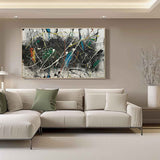 Large Pollock Abstract Canvas Art for Sale Colorful Modern Abstract Wall Paintings