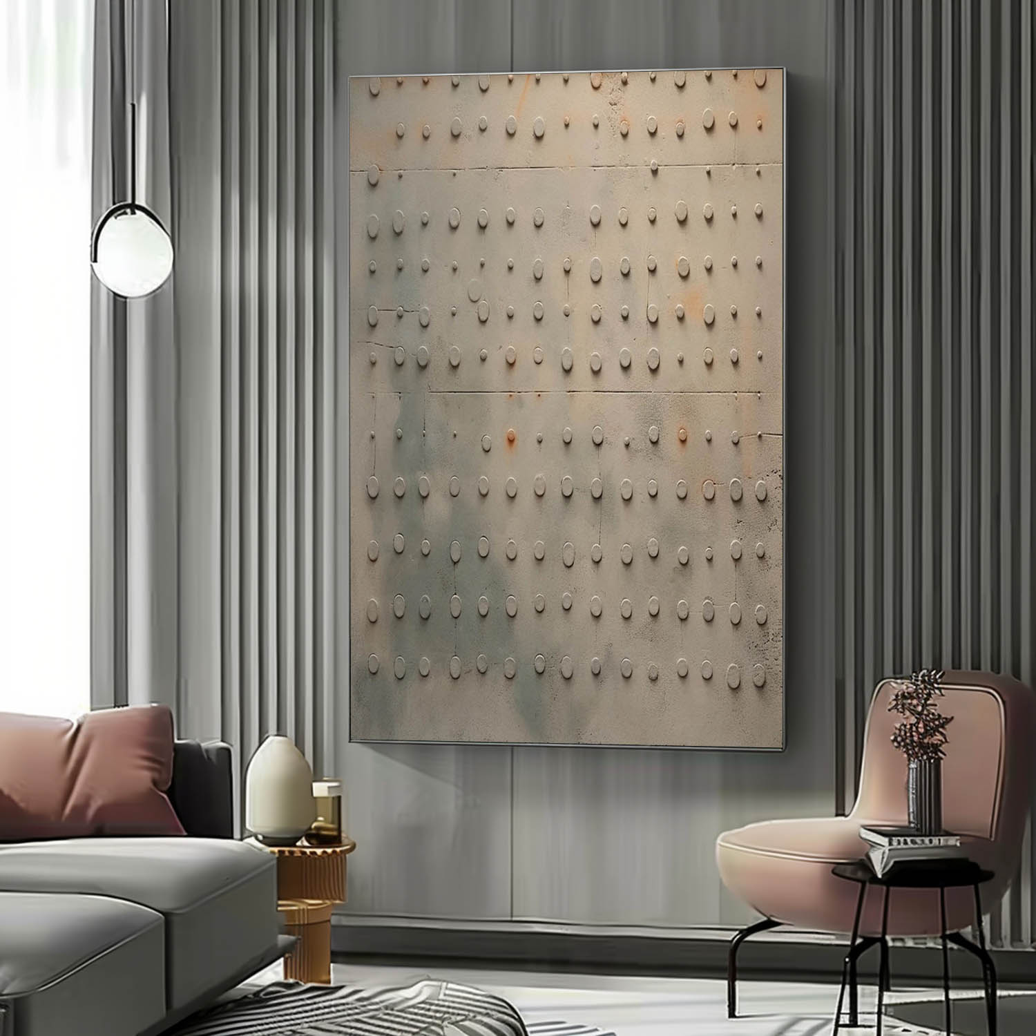 Brown Textured Abstract Canvas Wall Hanging Painting Brown Minimalist Textured Painting Brown Abstract Art for Sale