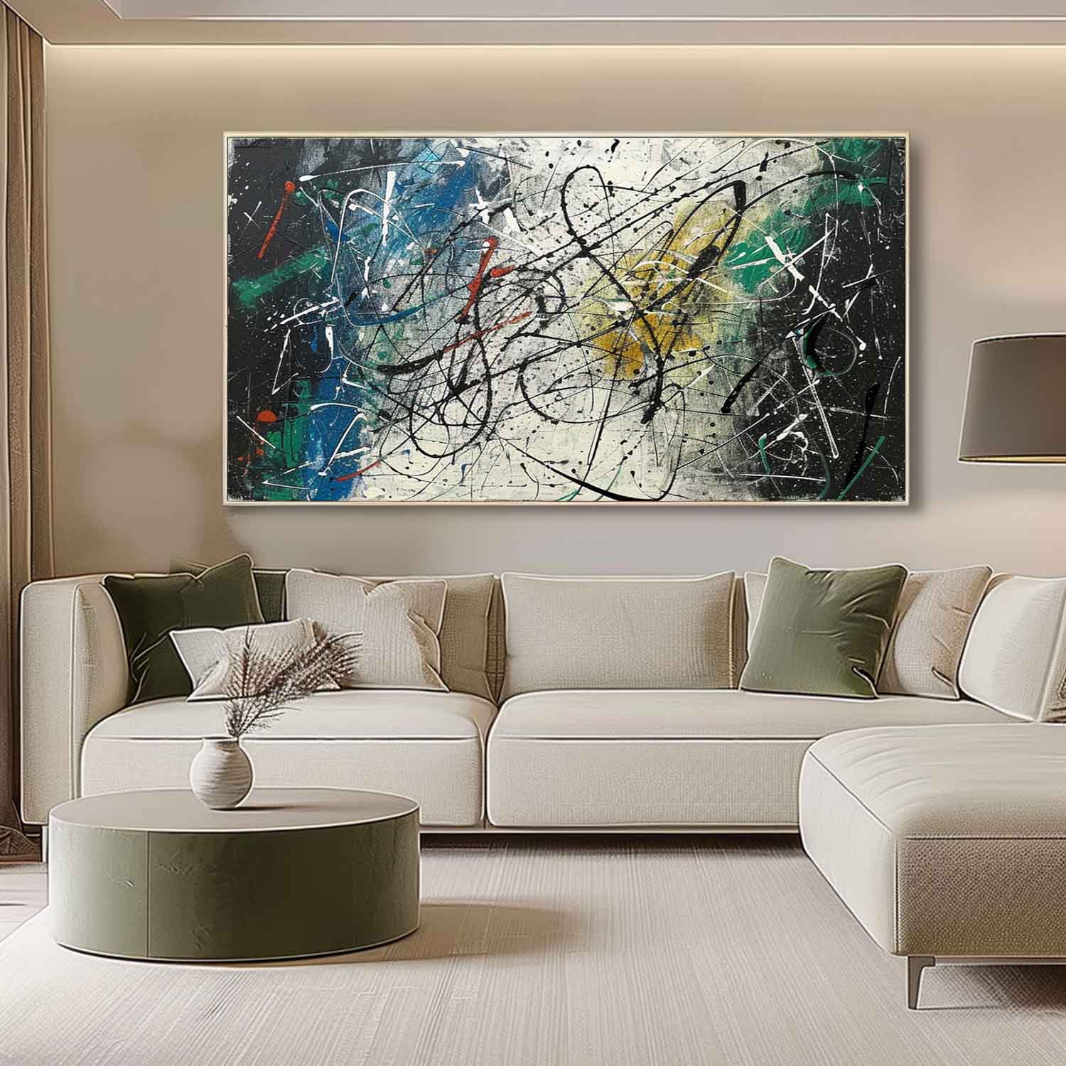 Large Pollock Abstract Art for Sale Contemporary Pollock Artists Original Pollock Oil Paintings