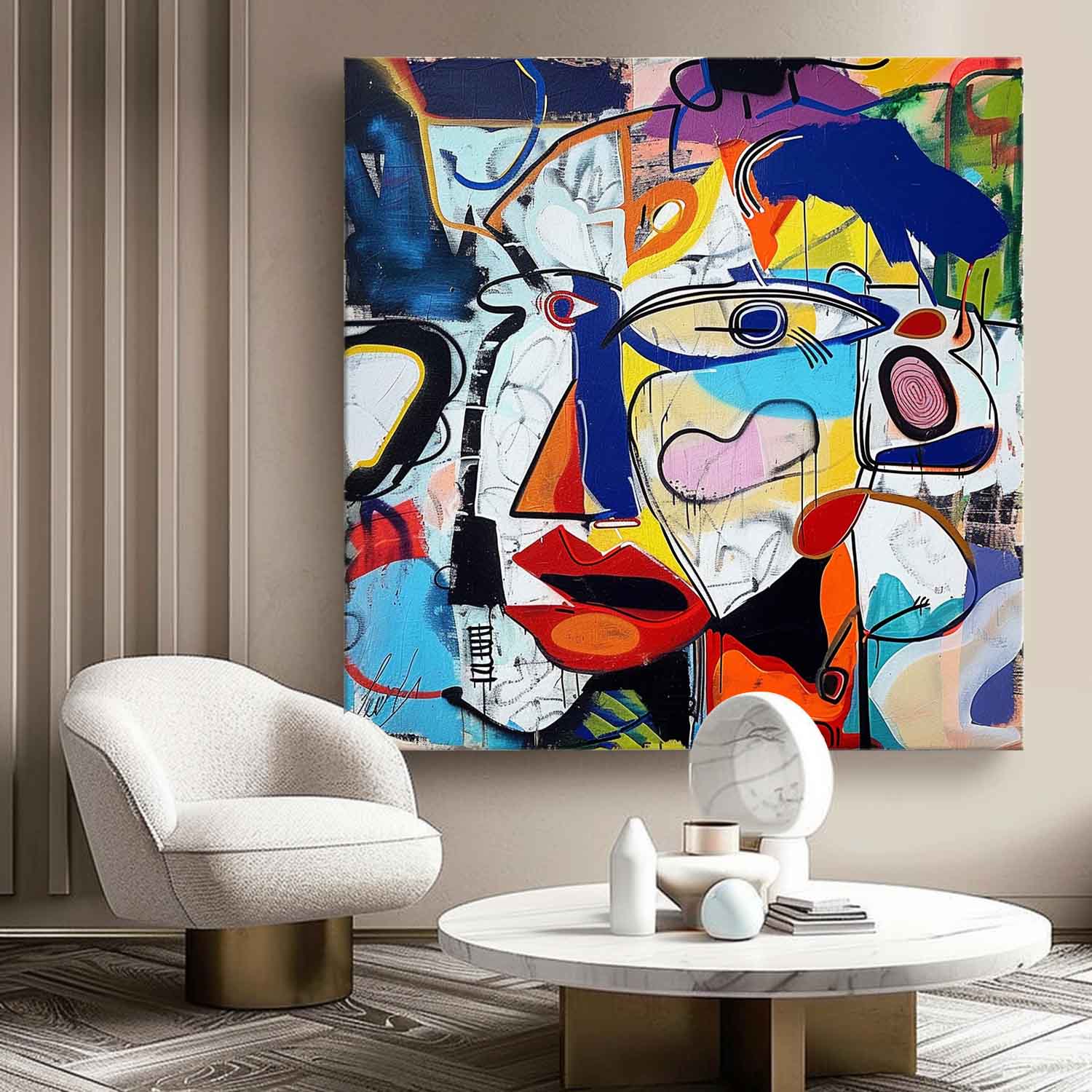 Graffiti Street Abstract Art Contemporary Graffiti Abstract Art for Sale Picasso Style Abstract Canvas Wall Art