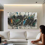 Large Pollock Abstract Canvas Art for Sale Colorful Modern Abstract Wall Paintings