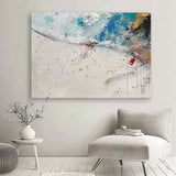 Beige Abstract Art on Canvas Beige Abstract Landscape Oil Painting Beige and White Canvas Wall Art