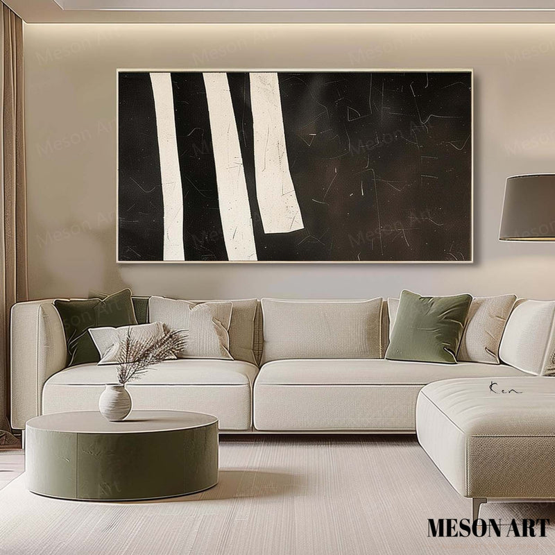 Large Black and White Wall Paintings Black and White Abstract Art for Sale Black and White Oil Paintings on Canvas