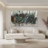 Large Pollock Abstract Canvas Art for Sale Colorful Modern Abstract Wall Paintings