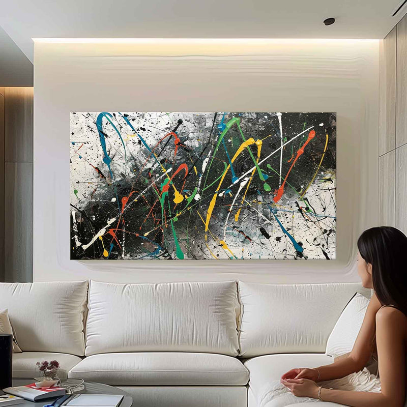 Large Pollock Abstract Art Pollock Paintings For Sale Abstract Expressionism Canvas Wall Art