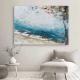 Light Blue Abstract Art for Sale Large Light Blue Abstract Landscape Canvas Wall Art Abstract Landscape Oil Painting