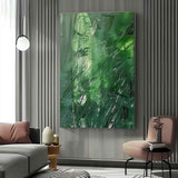 Large Green Abstract Textured Canvas Art for Sale Green Contemporary Abstract Wall Decor Hanging Painting