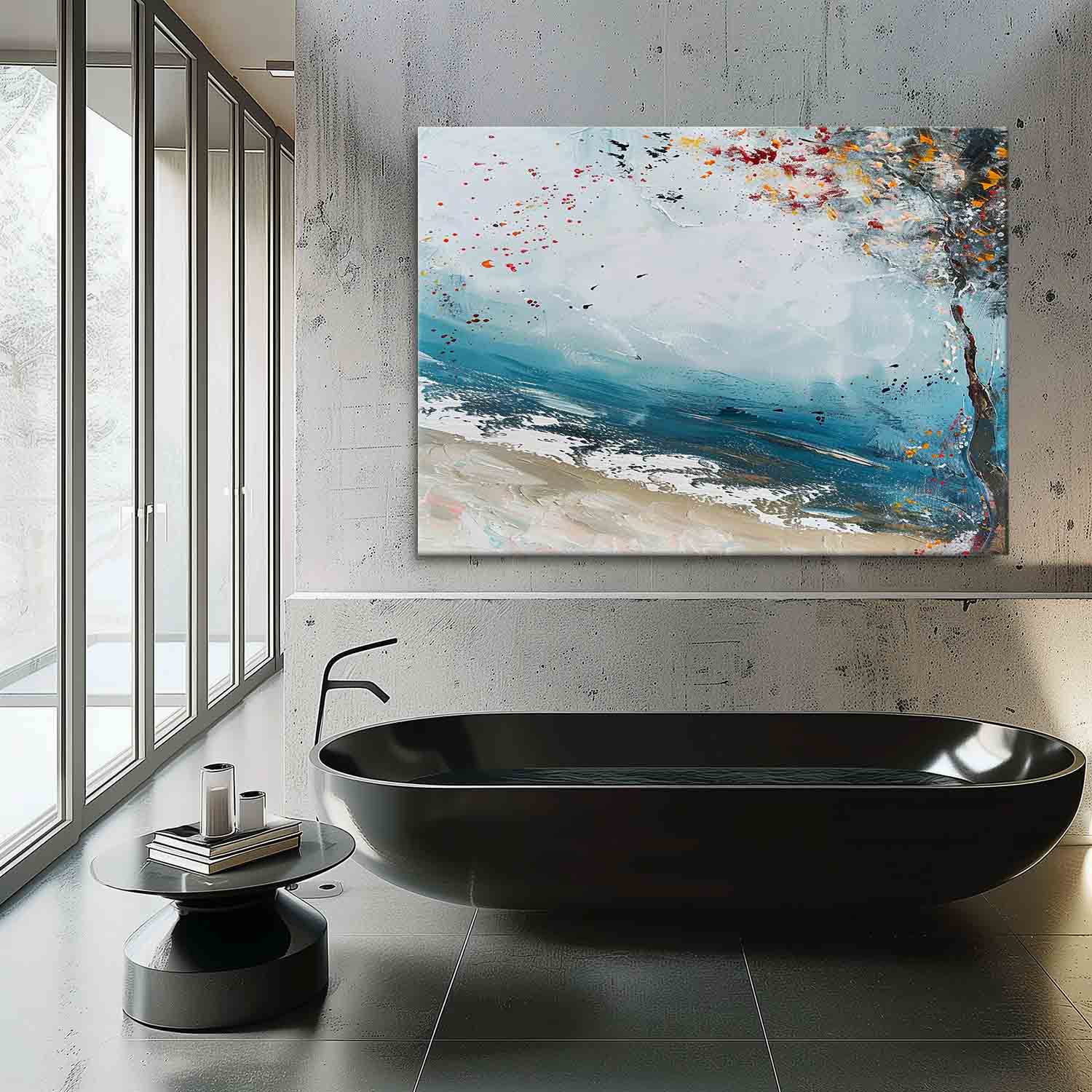 Light Blue Abstract Art for Sale Large Light Blue Abstract Landscape Canvas Wall Art Abstract Landscape Oil Painting