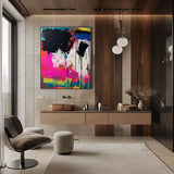 Colorful Texture Painting Palette Knife Abstract Art for Sale Palette Abstract Canvas Wall Art