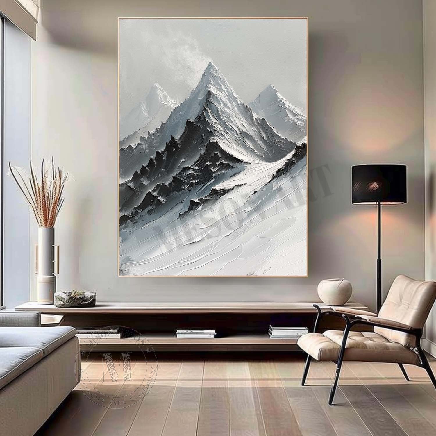 White Black Swiss Snow Mountain Landscape Canvas Art for Sale Swiss Snow Mountain Wall Art Decor