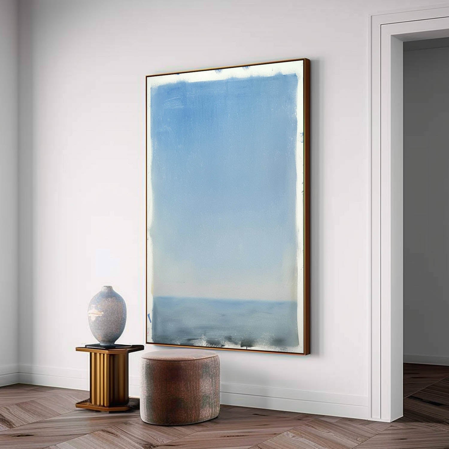 Large Light Blue Abstract Art for Sale Modern Light Blue Abstract Canvas Wall Art Decor