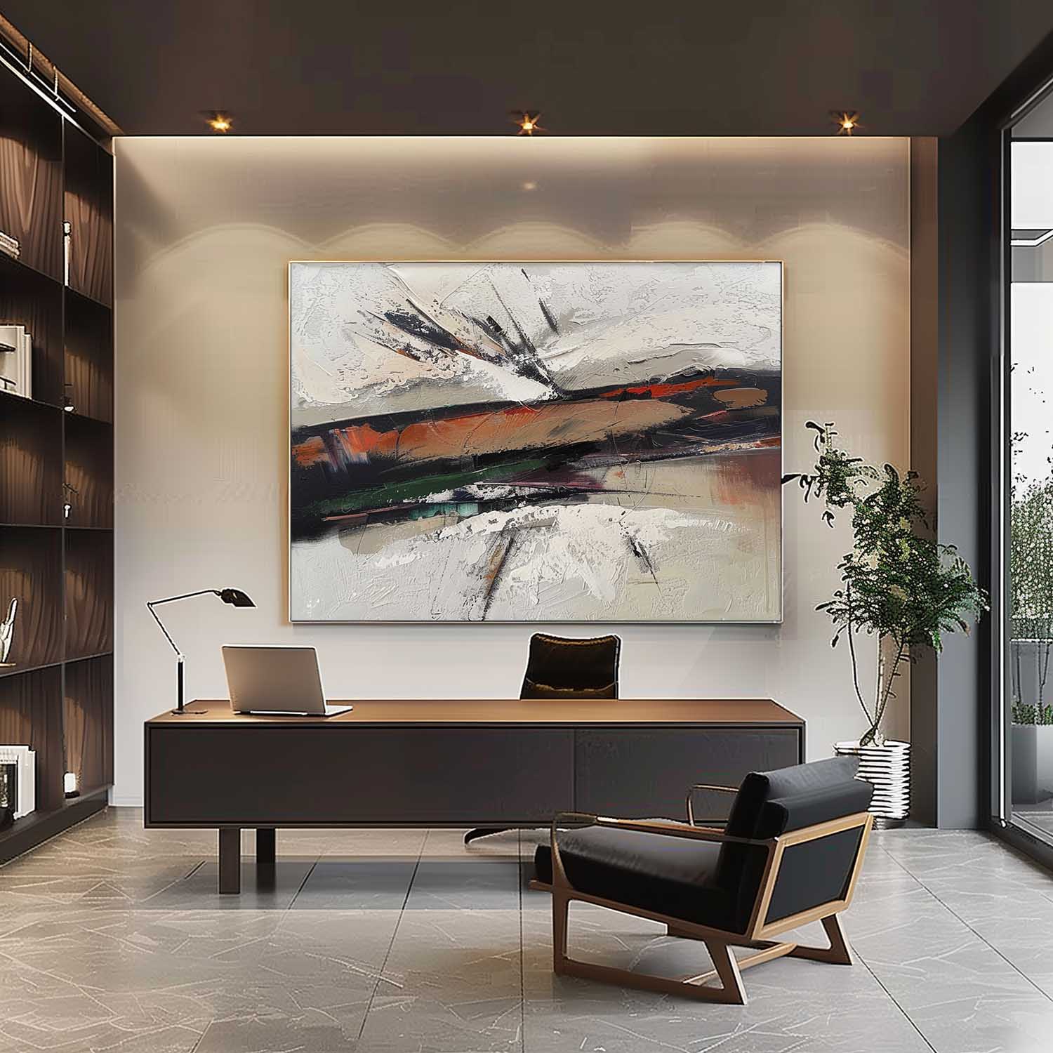 Large Neutral Abstract Art for Sale Wabi Sabi Art Neutral 3D Minimalist Canvas Wall Art Decor