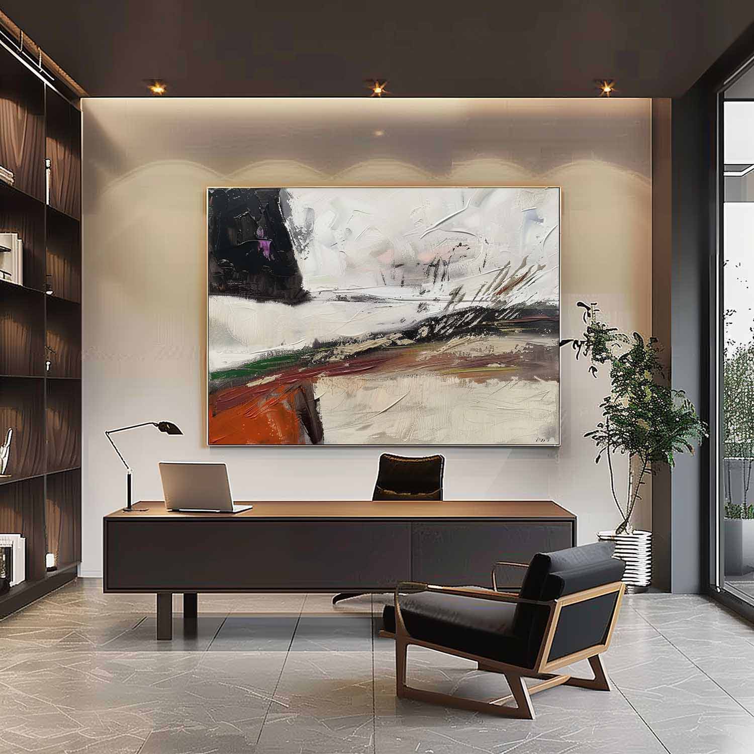 Large Neutral Abstract Canvas Wall Art Wabi Sabi Art Neutral Abstract Oil Paintings for Sale