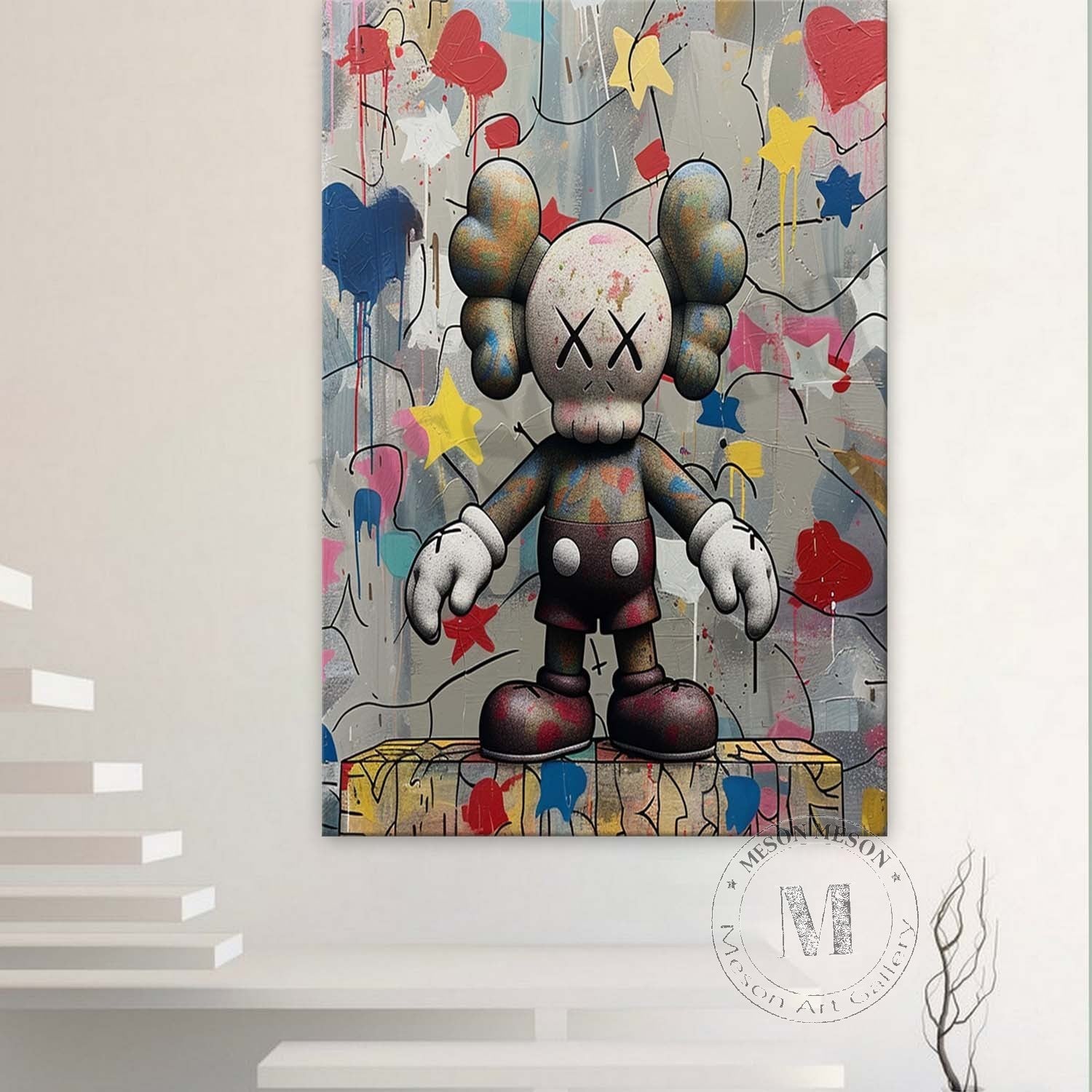 Kaws Art Canvas for Sale Kaws Canvas Wall Art Kaws Oil Painting Kaws Graffiti Street Art