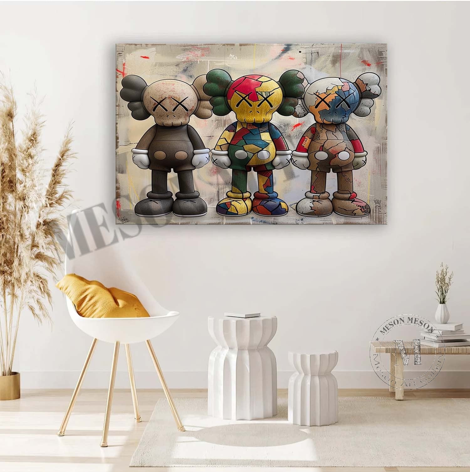 Large Kaws Oil Paintings for Sale Kaws Canvas Wall Art Kaws Art Canvas Kaws Graffiti Street Art