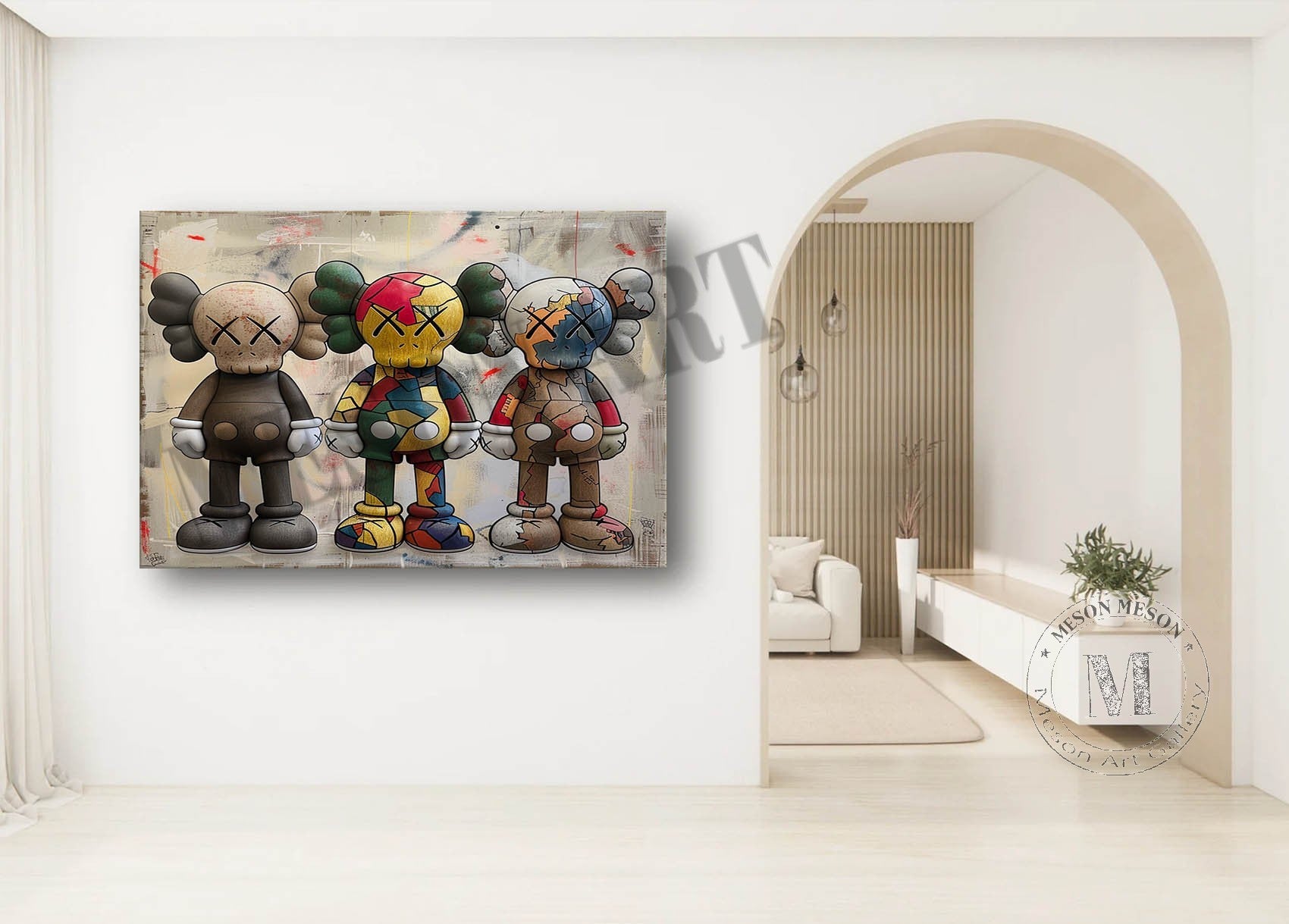 Large Kaws Oil Paintings for Sale Kaws Canvas Wall Art Kaws Art Canvas Kaws Graffiti Street Art