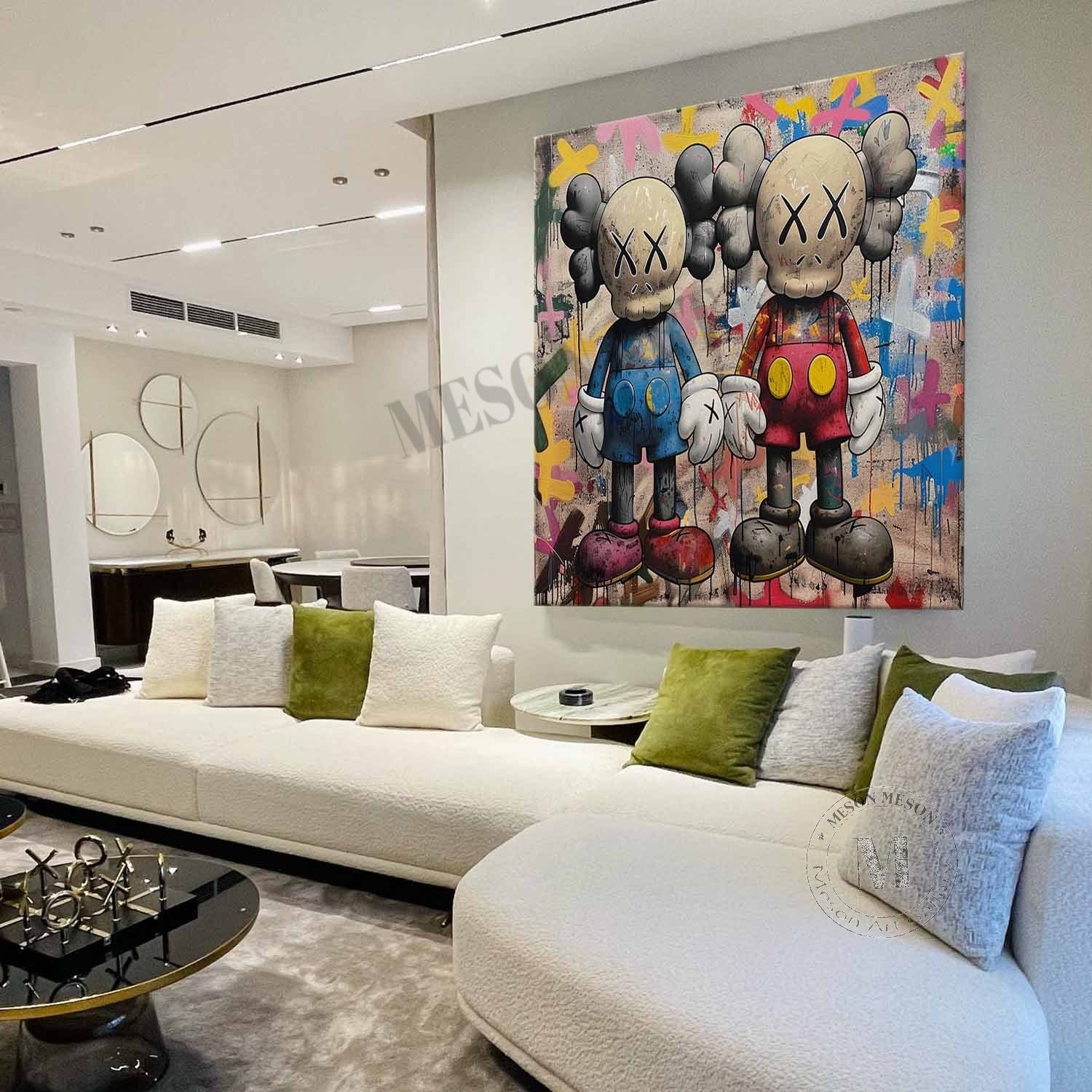 Kaws Canvas Art for Sale Kaws Canvas Wall Art Decoration Kaws Oil Painting Kaws Graffiti Art