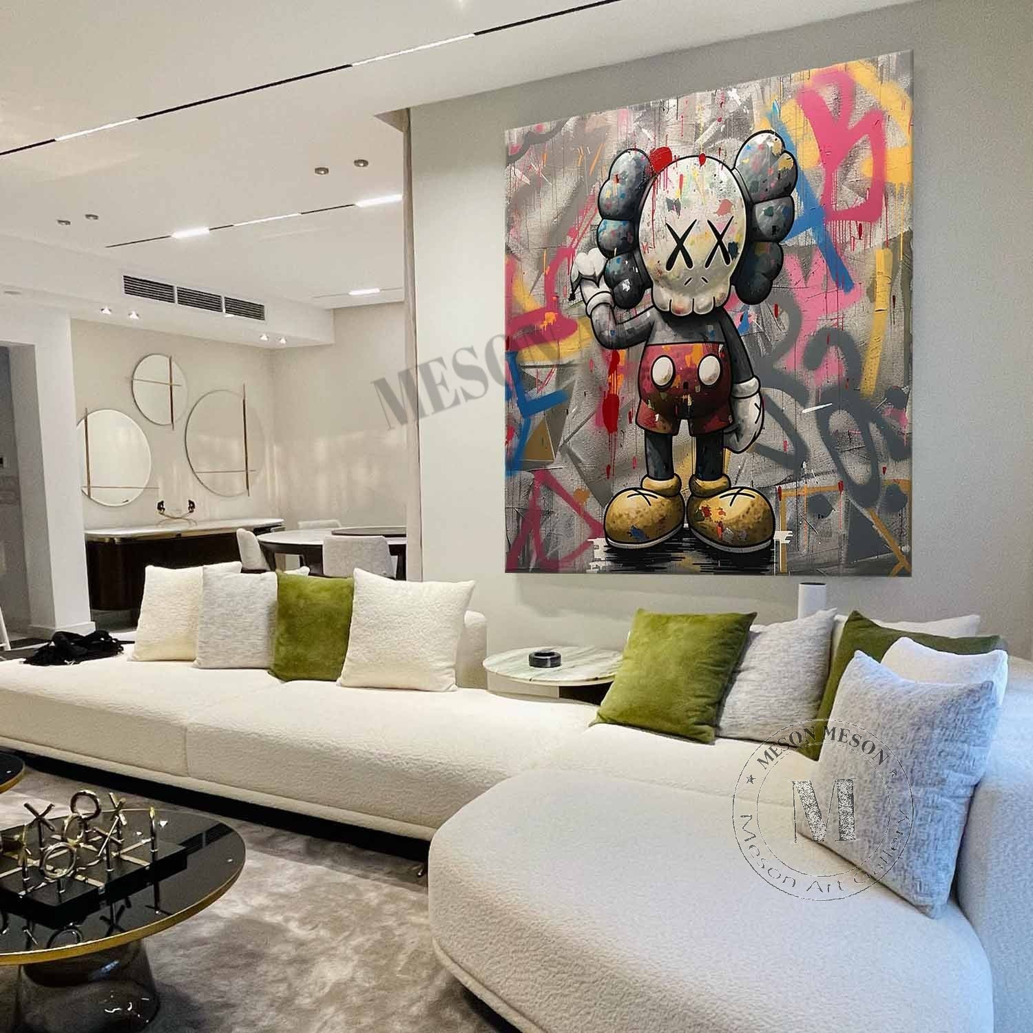 Kaws Canvas Wall Art Kaws Art Canvas Kaws Oil Painting Kaws Graffiti Street Art Kaws Oil Painting