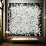 Black and White Abstract Art Black and White Minimalist Oil Painting Black Abstract Textured Painting