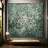 Large Green Modern Wall Decor Painting Green Abstract Canvas Art for Sale