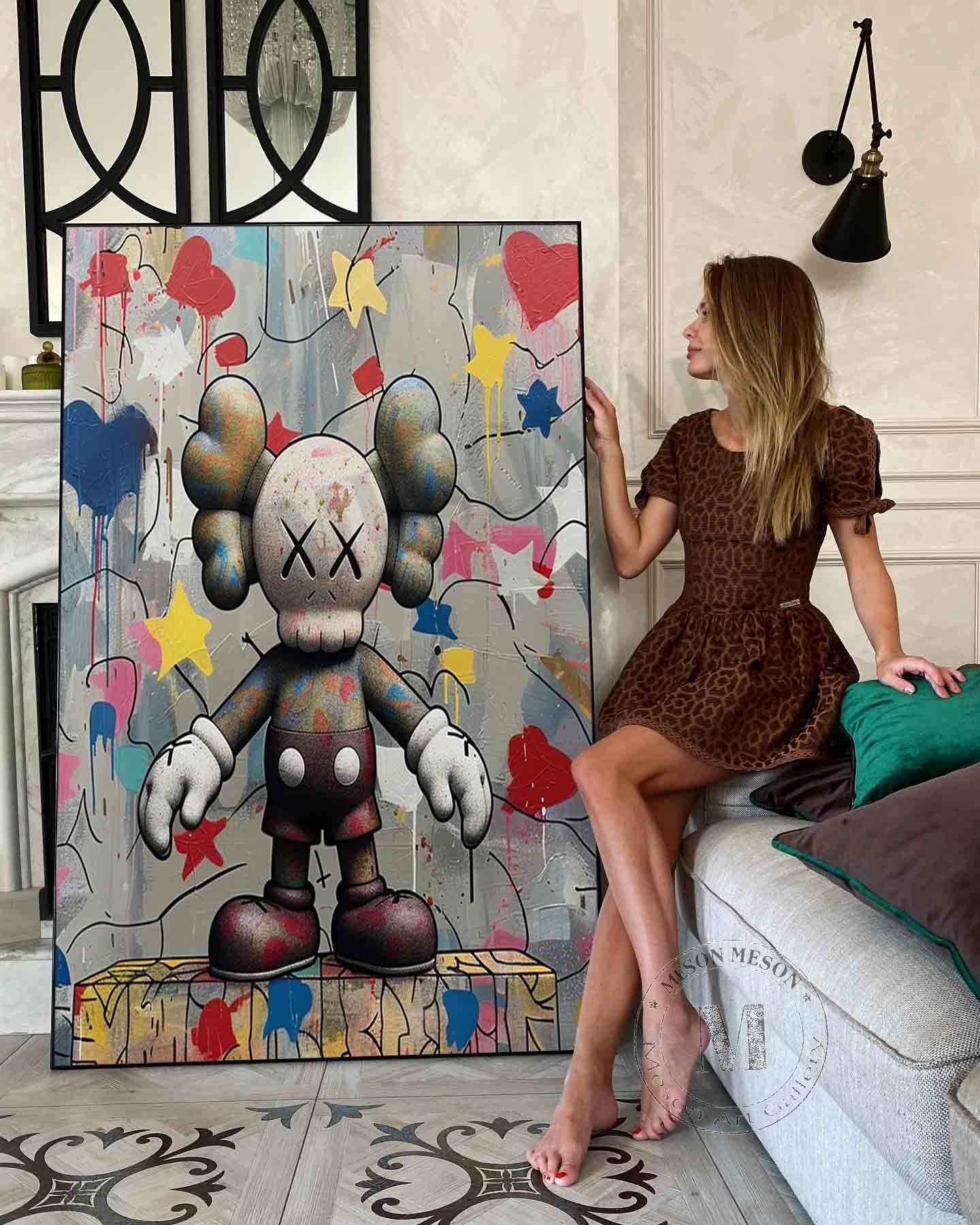 Kaws Art Canvas for Sale Kaws Canvas Wall Art Kaws Oil Painting Kaws Graffiti Street Art