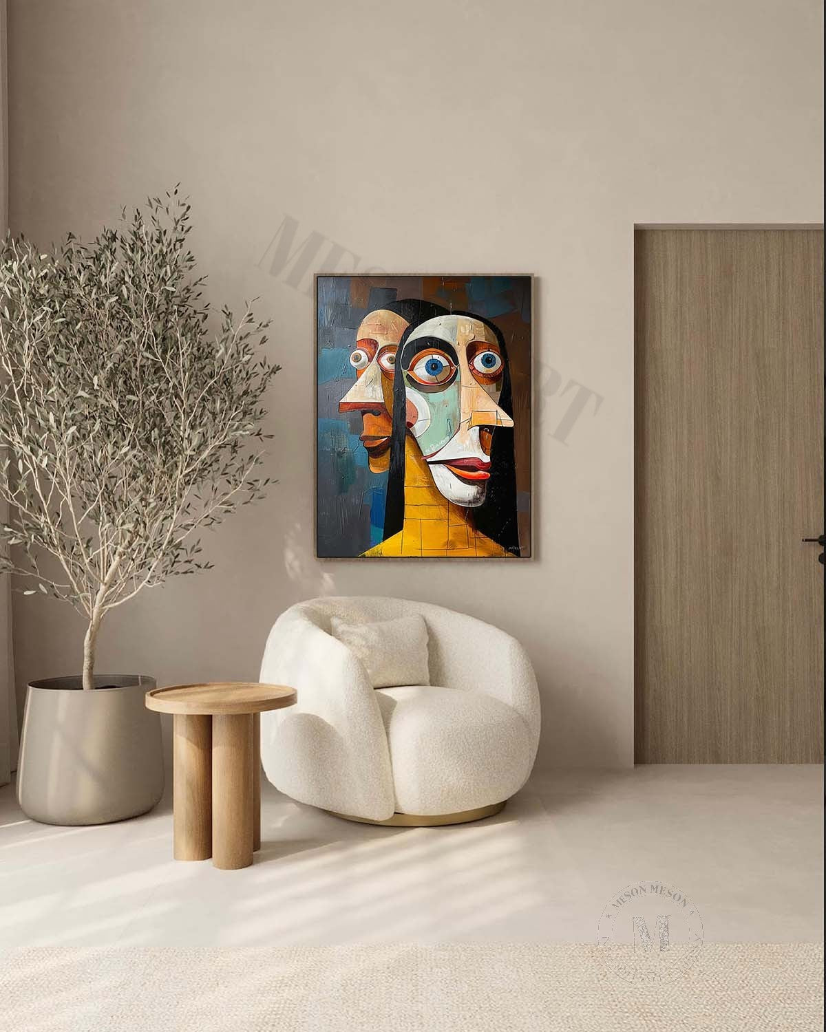 Modern Women Pop Abstract Art for Sale 2 Women Portraits Abstract Canvas Art Girls Portrait Painting