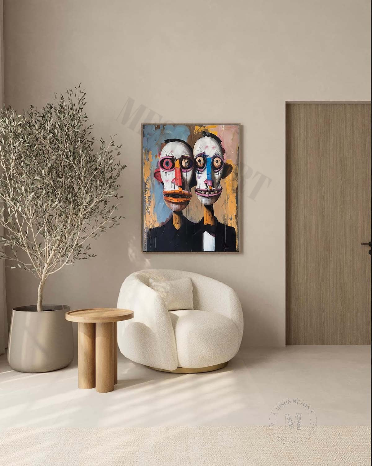 Cool Graffiti Men Abstract Art for Sale 2 Cool Suit Men Pop Abstract Canvas Wall Art