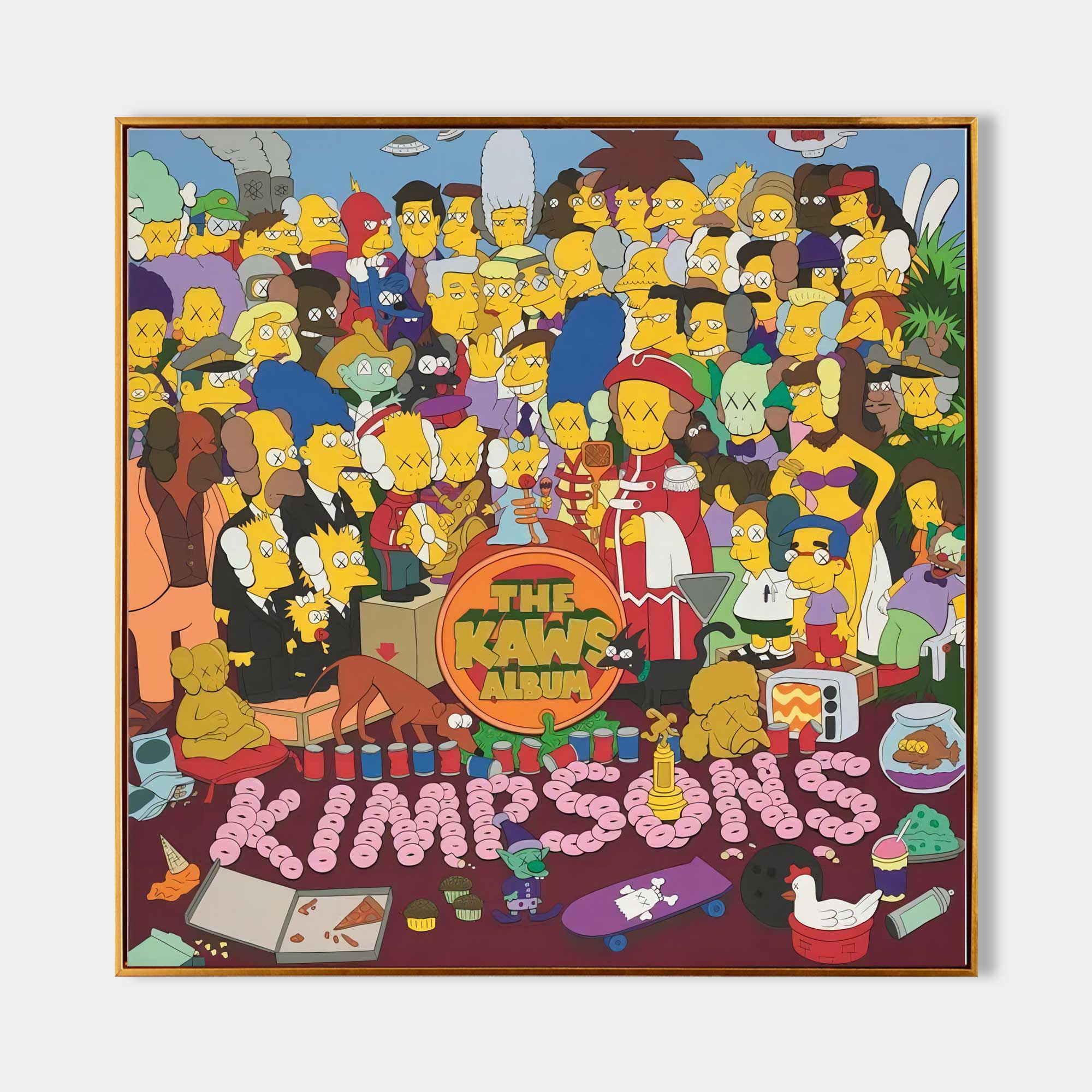 Kaws Colorful Paintings Kaws Colorful Wall Art Kaws Colorful Pop Art Kaws Home Wall Decor Paintings