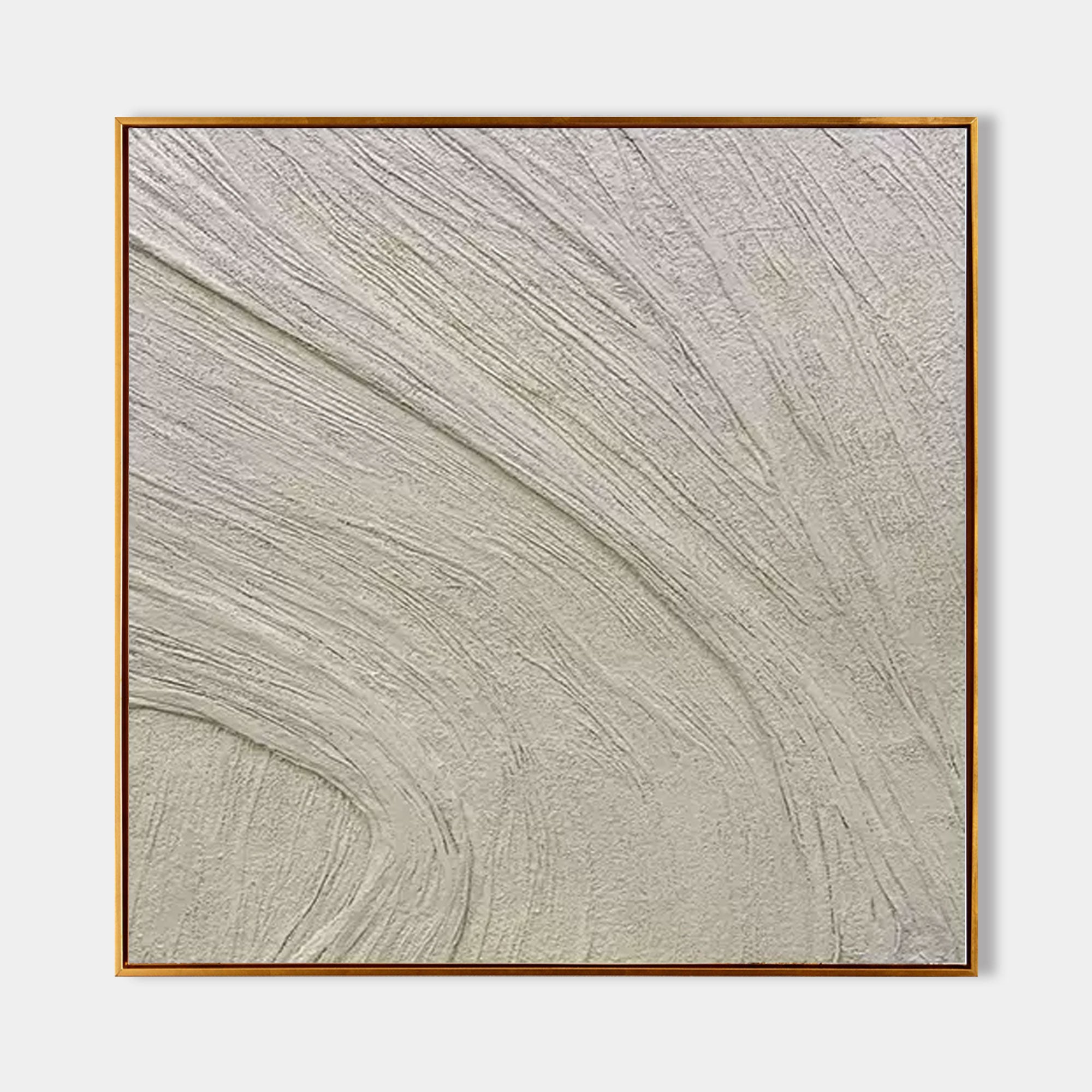 White 3D Abstract Art White Plaster Art White 3D Textured Canvas Painting White Minimalist Paintings