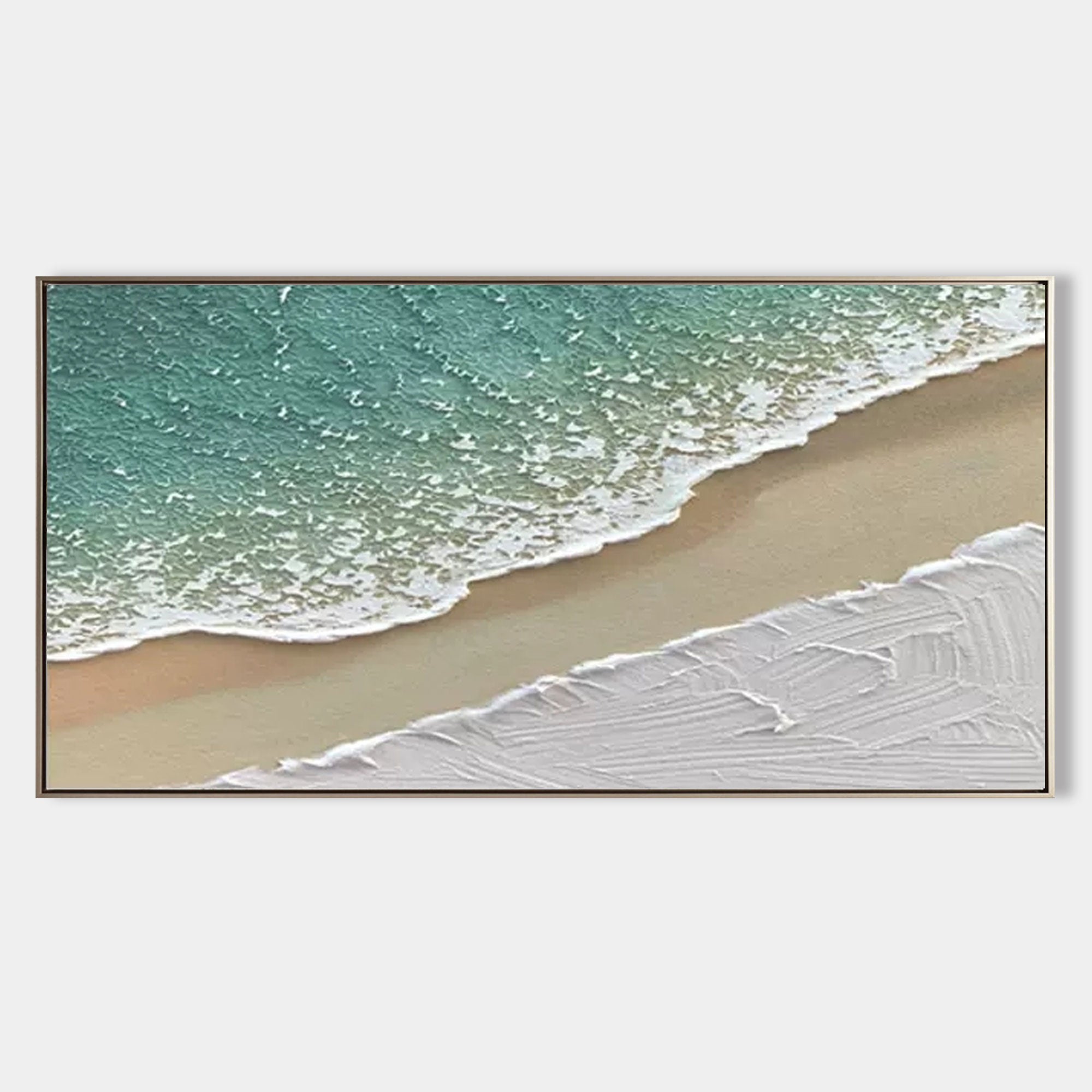 Large 3D Ocean Waves Canvas Painting Large 3D Ocean Waves Wall Art 3D Plaster Art Minimalist Art