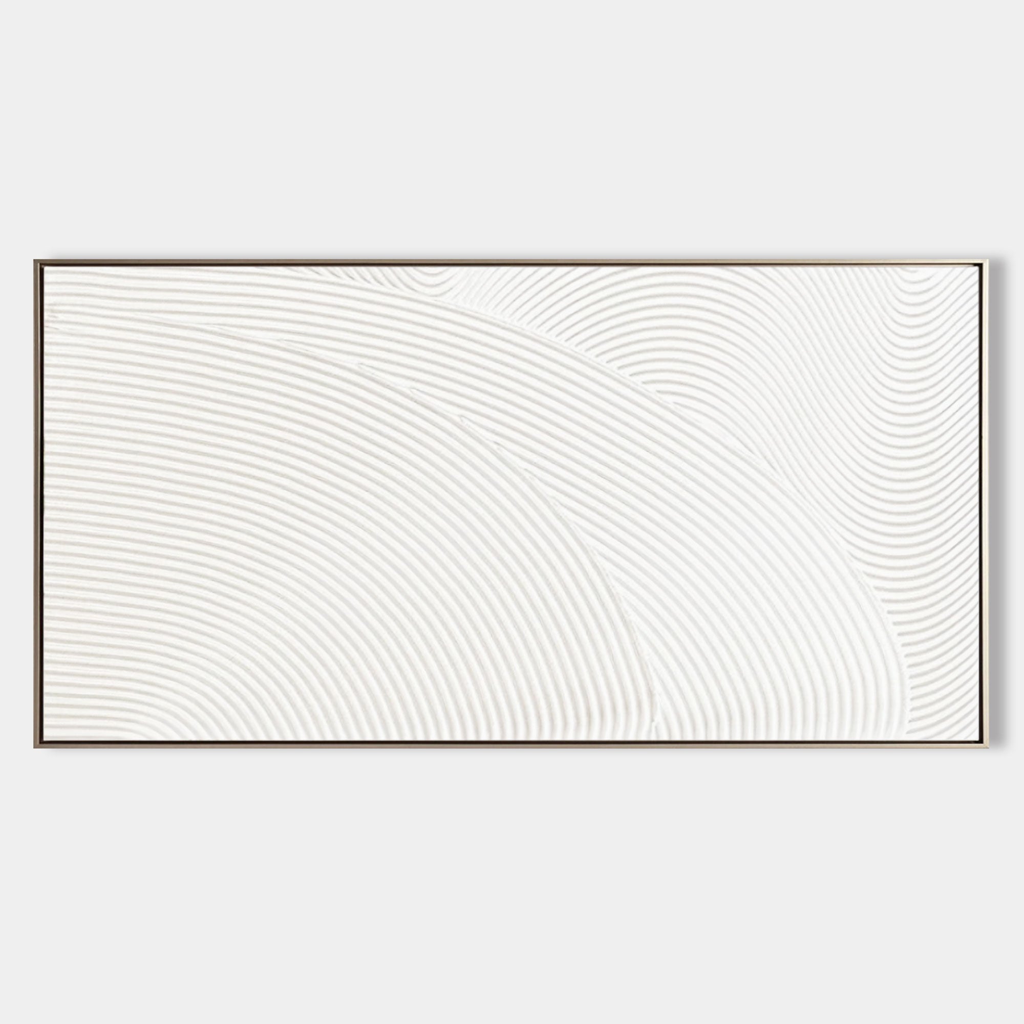 Oversized White 3D Abstract Art Plaster Wall Art 3D Textured Wall Art Living Room Wall Painting