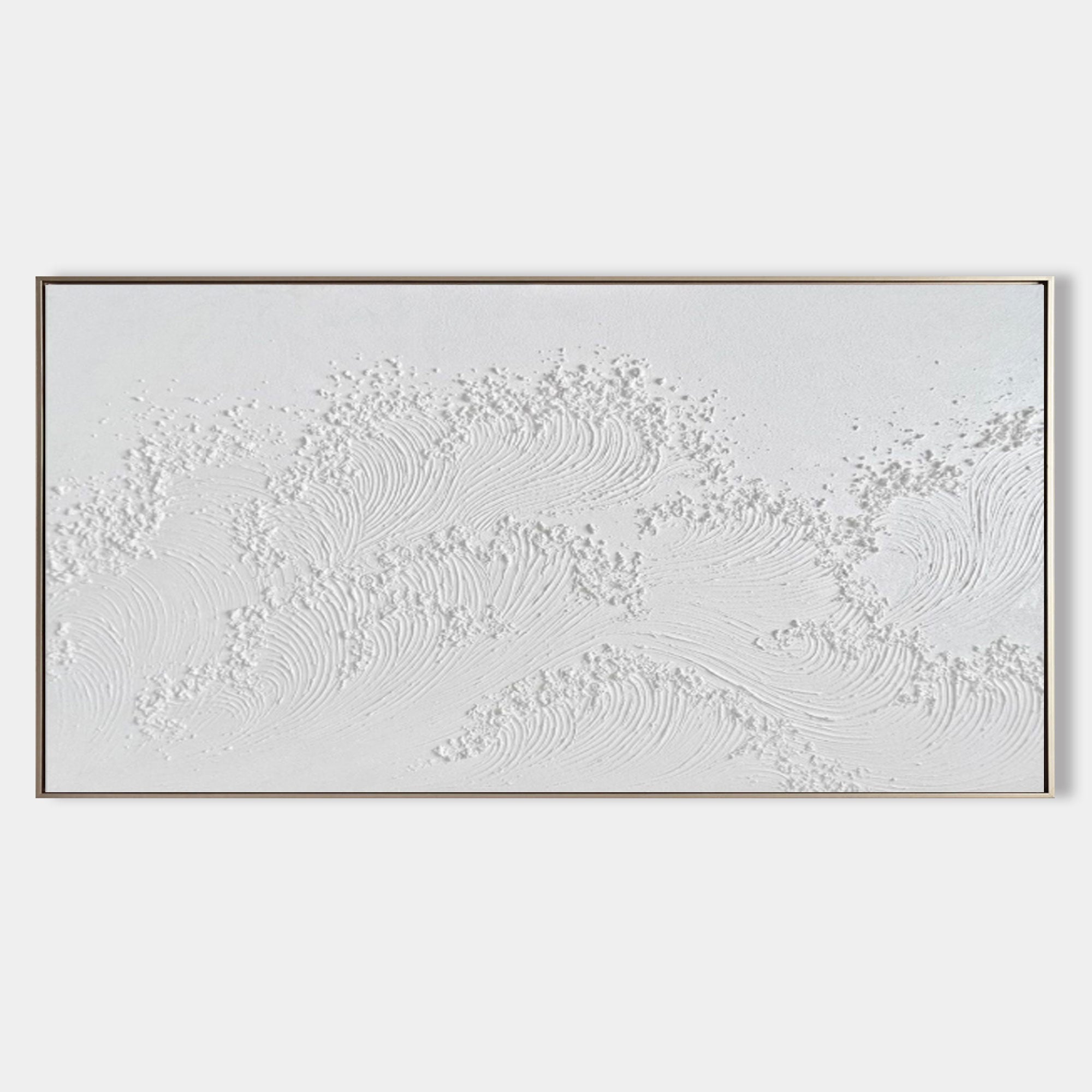 Oversized White 3D Abstract Art Plaster Wall Art Textured Wall Art Living Room Wall Painting On Sale