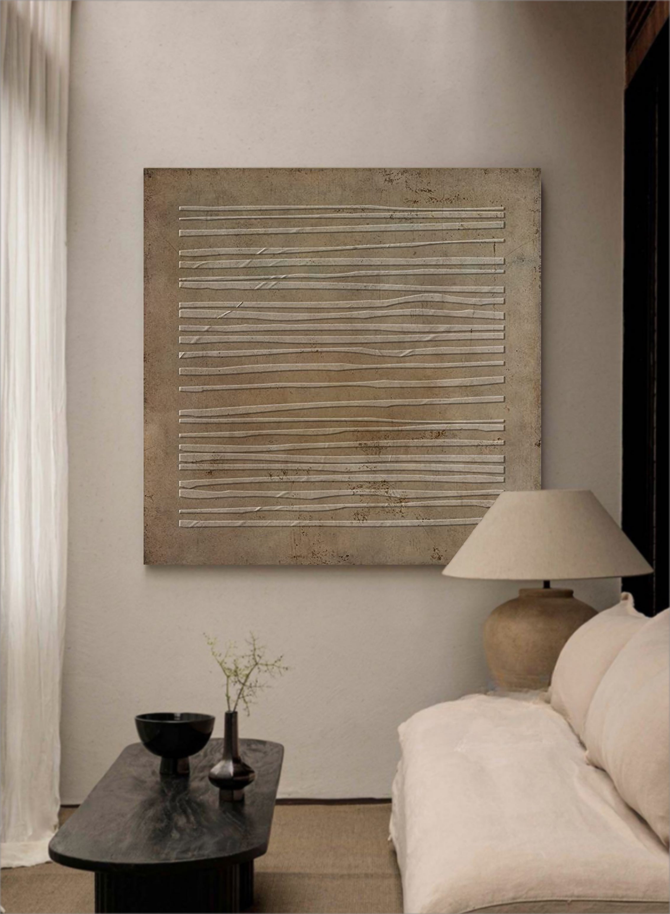 Wabi-Sabi Wall Art brown abstract wall art brown painting brown abstract art canvas Bohemian wall art 3d texture wall art Earth Tone art