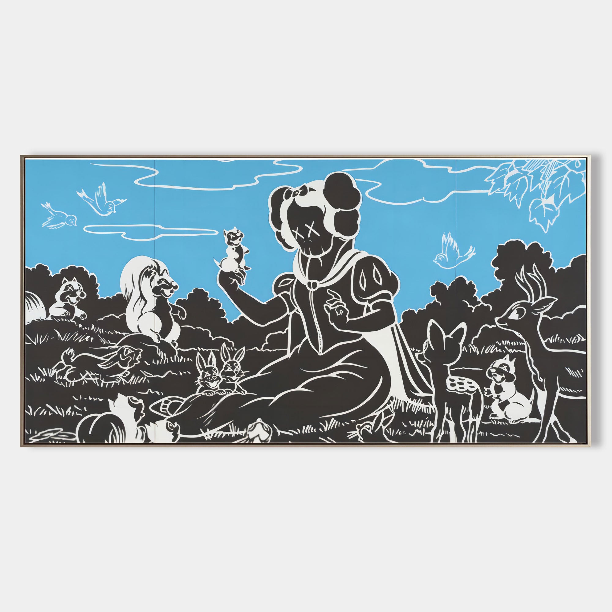 Kaws Large Pop Art Kaws Large Pop Painting Kaws Large Texture Wall Art Large Cartoon Painting