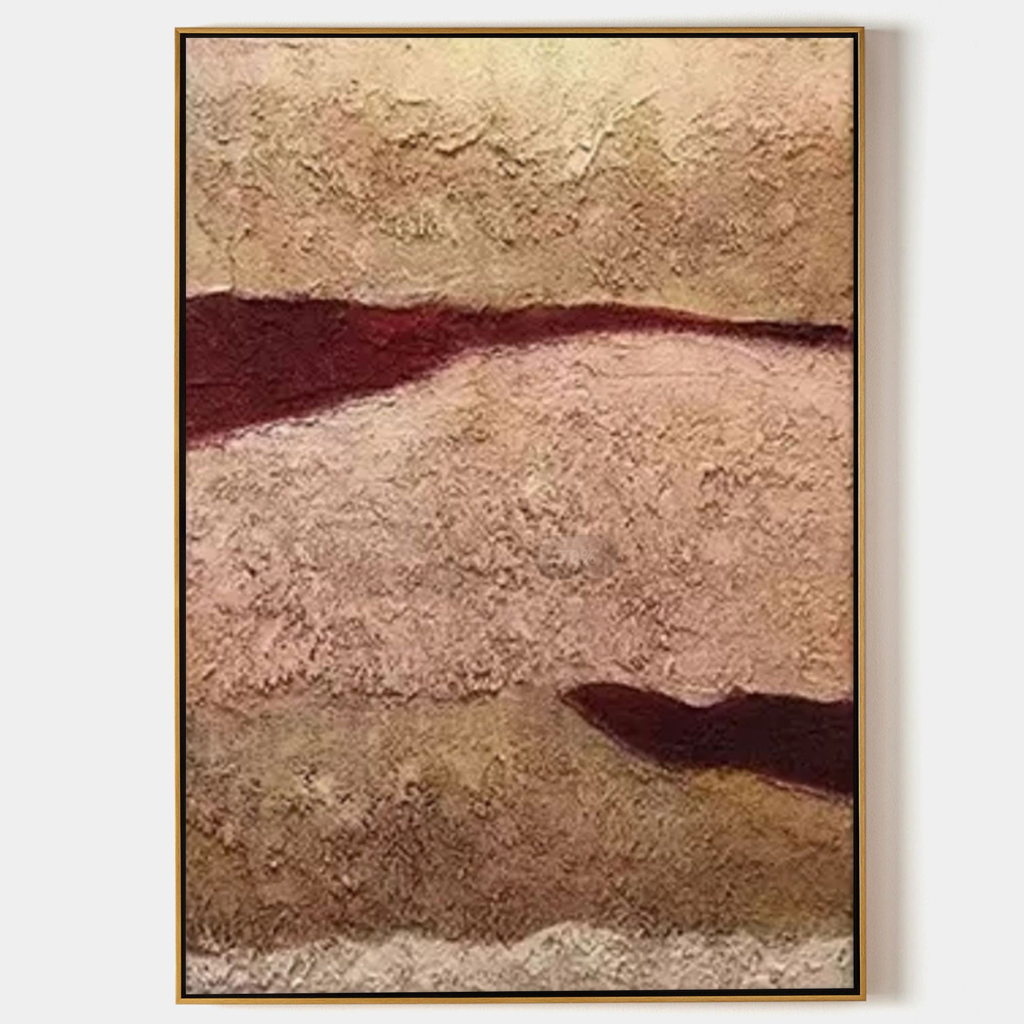 Large Brown 3D Minimalist abstract Art Brown 3D Texture Painting Wabi-Sabi Wall Art 3D Plaster Art