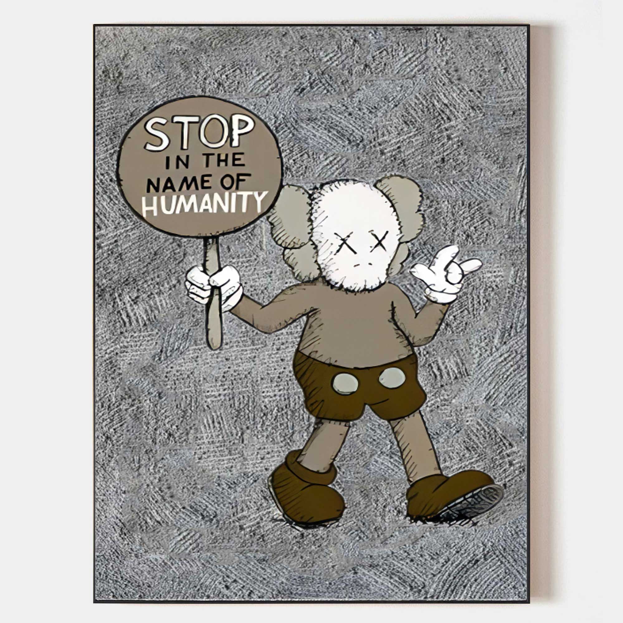 Large KAWS Painting KAWS Pop Art KAWS Canvas Art KAWS Wall Art KAWS Artwork On sale