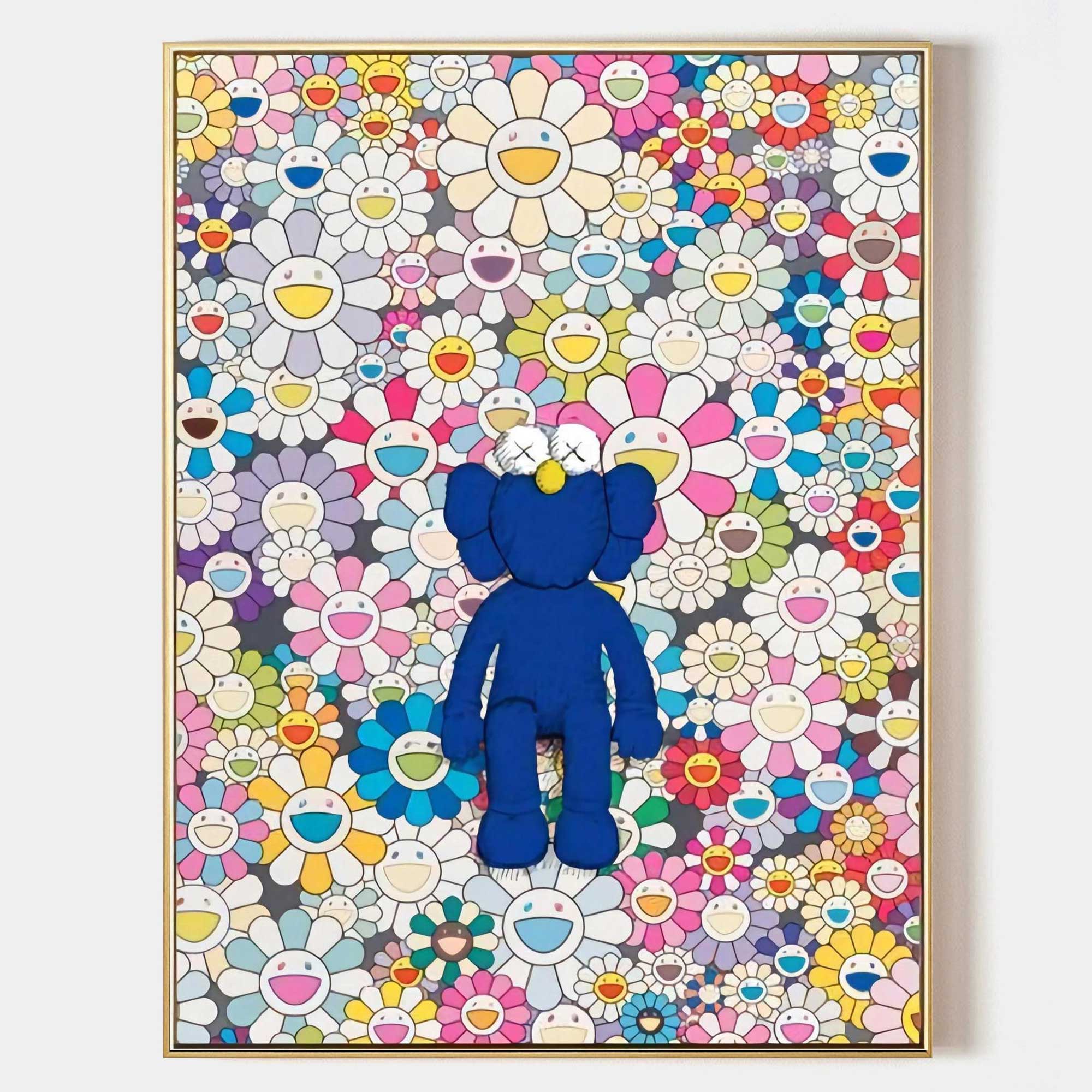 Colorful Kaws painting Colorful Kaws pop art Colorful Kaws3D Texture ...