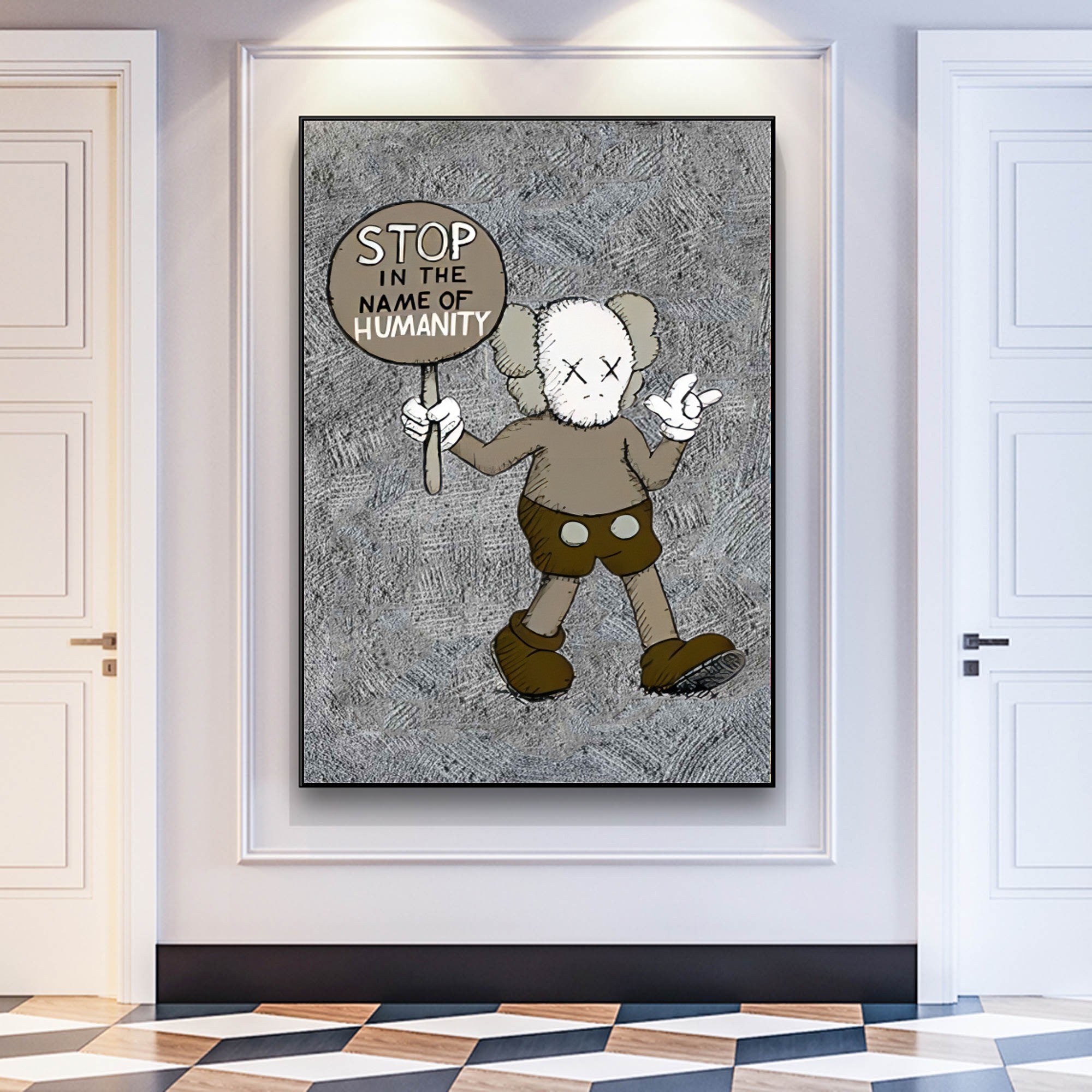 Large KAWS Painting KAWS Pop Art KAWS Canvas Art KAWS Wall Art KAWS Artwork On sale