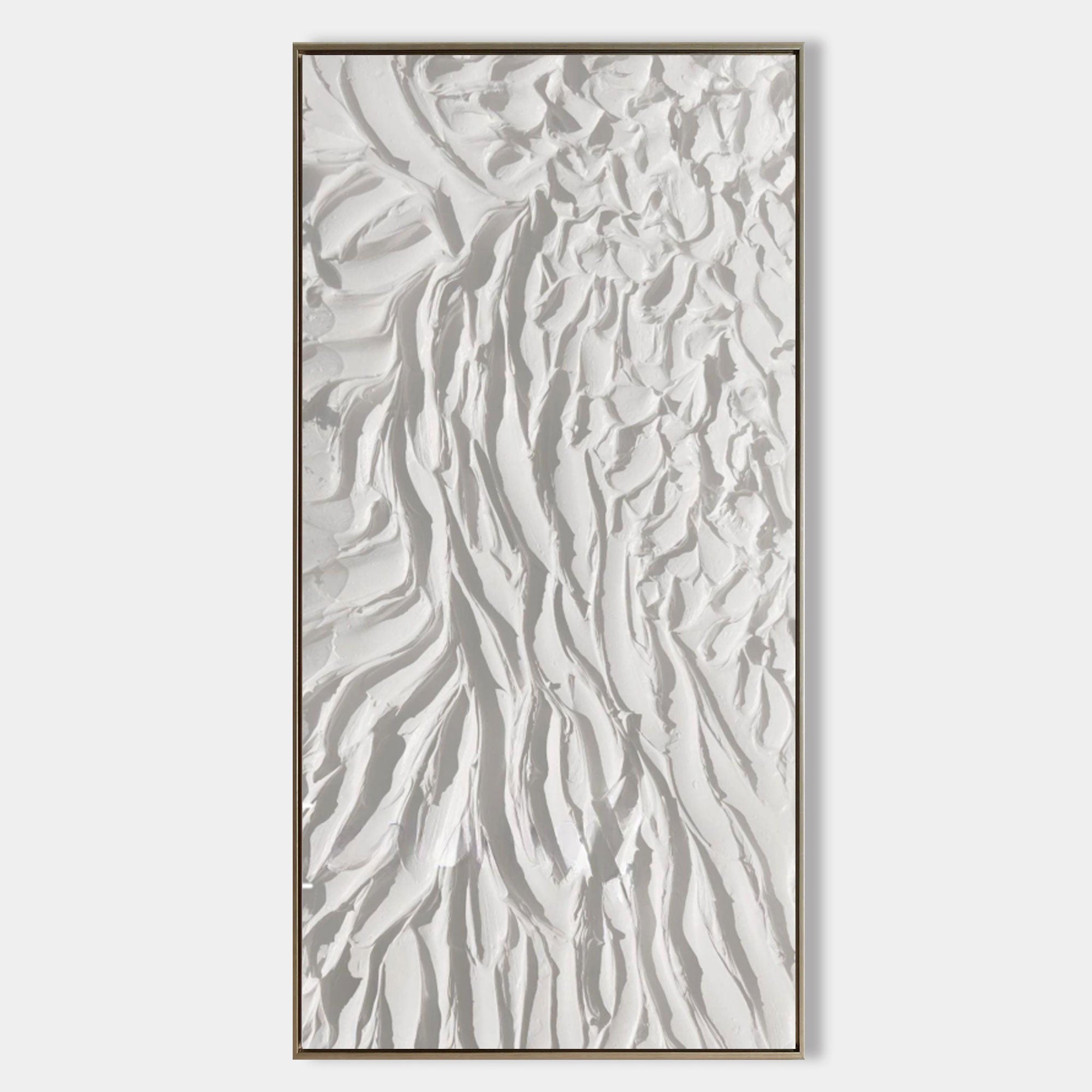 Oversized White 3D Abstract Art Textured Wall Art Plaster Wall Art Minimalist Art Decor painting